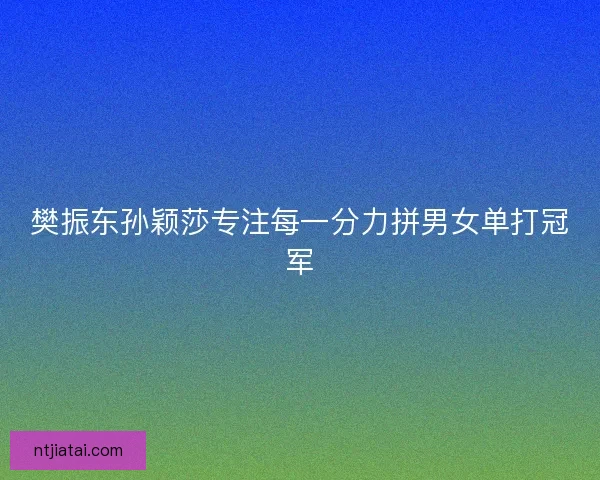 樊振东孙颖莎专注每一分力拼男女单打冠军 樊振东孙颖莎专注每一分力拼男女单打冠军